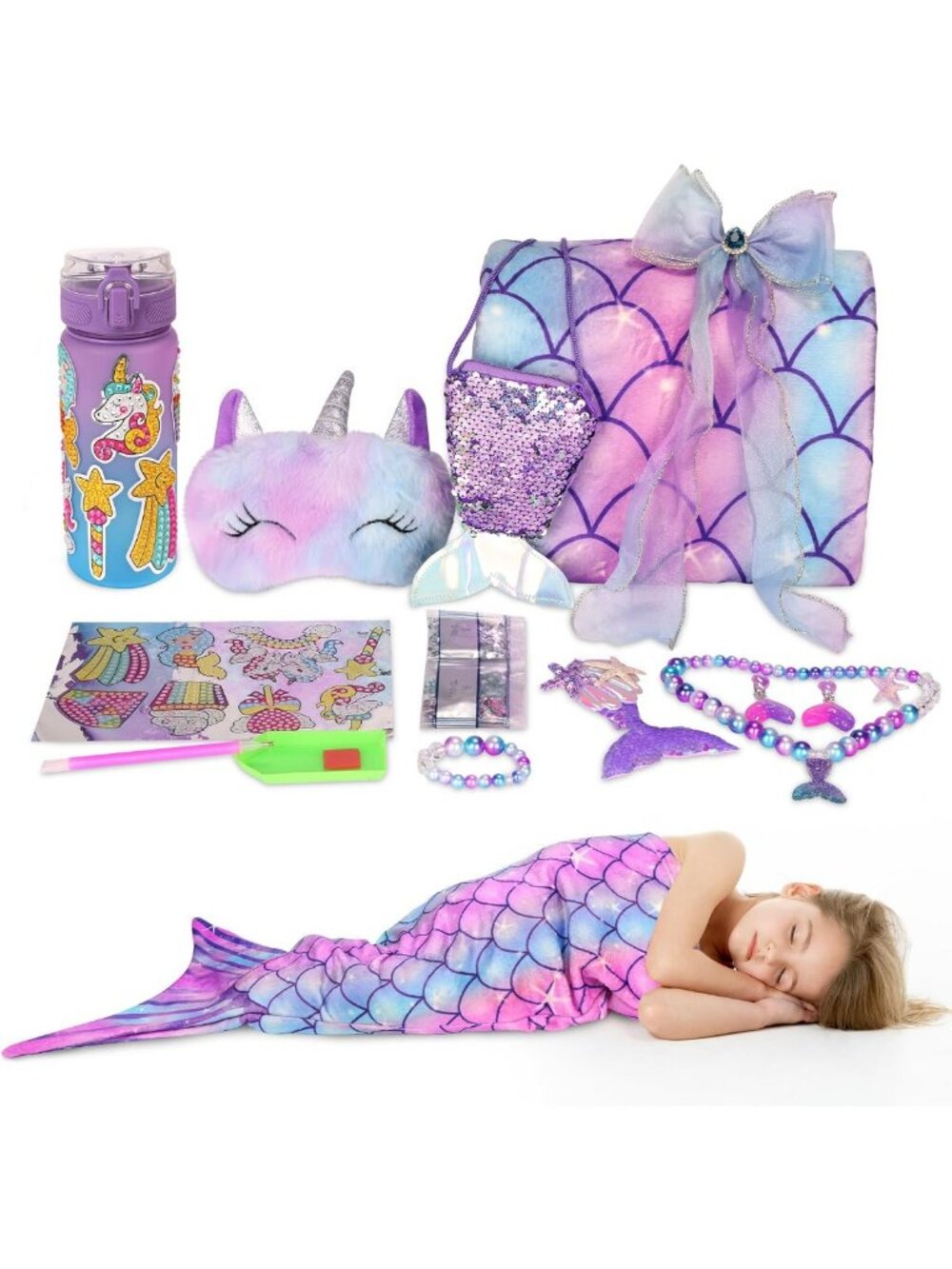 Mermaid Tail Blanket for Girls | Easter & Birthday Gift | Diamond Art Kit